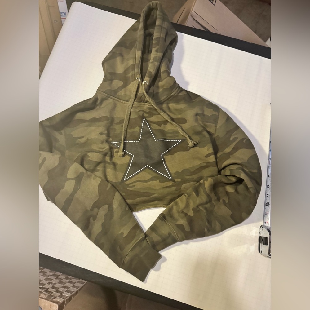 Sugar Flower Olive Camouflage Hoodie